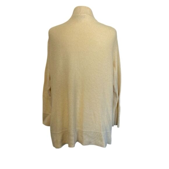 Appleseed’s Linen Blend Open Cardigan Women's 1X Yellow Sweater - Picture 2 of 10